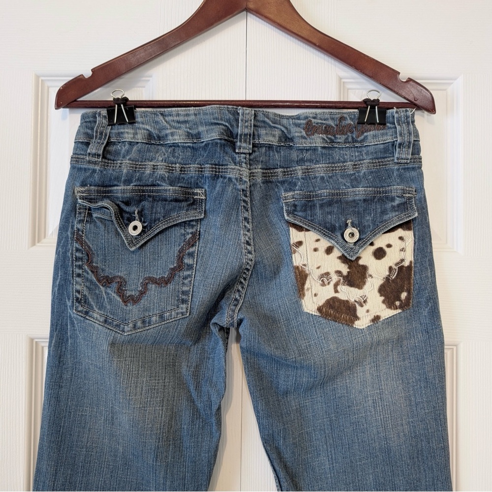 Authentic Y2K Vintage Cow Hide Crusader Brand Western Cowgirl Women’s Jeans